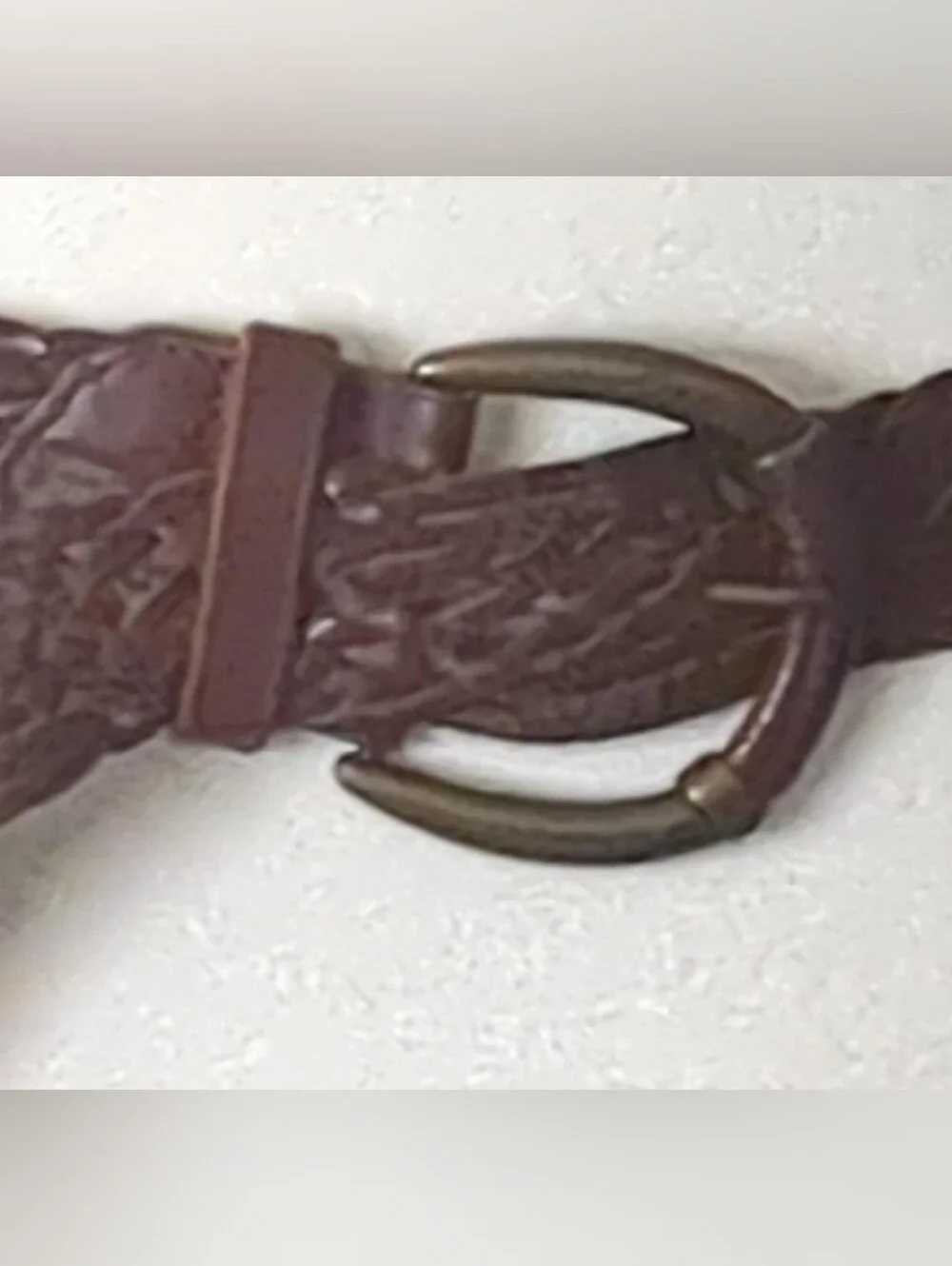 Vintage 90s Braided Leather Belt Dark Brown S/M – Boho Western Aesthetic